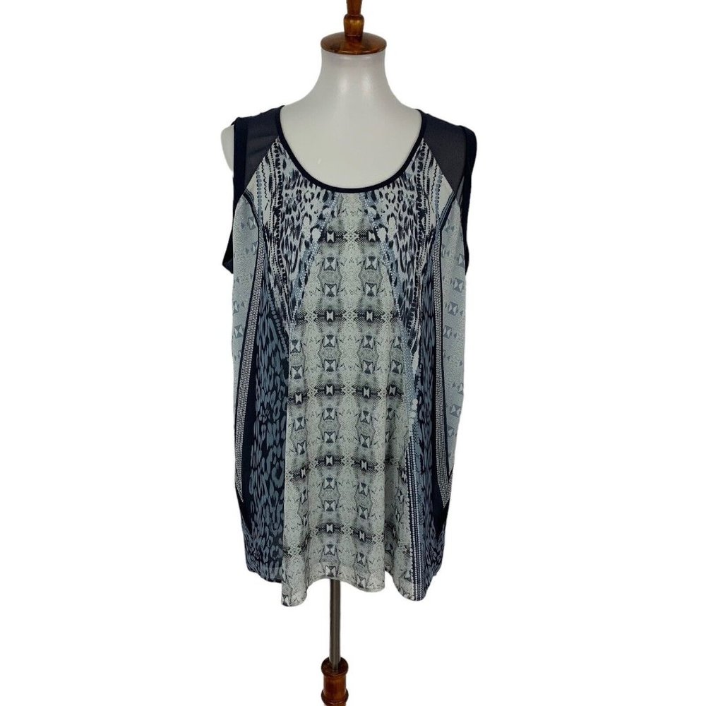 Cabi Women’s Top Large Blouse Sleeveless